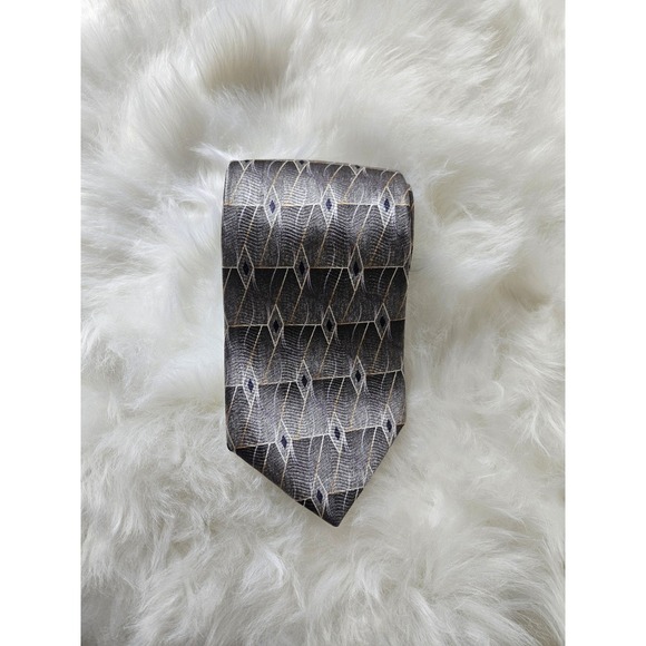 Haggar Collections Other - Haggar Collections Geometric Necktie - Gray, Blue, Gold - Men's Fashion